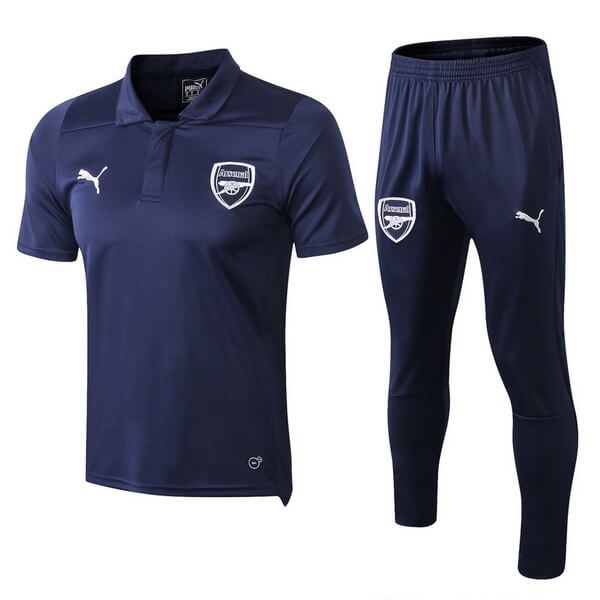 Polo Ensemble Complet Arsenal 2018-19 Bleu Marine